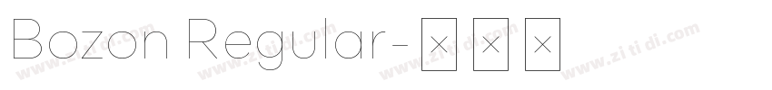 Bozon Regular字体转换